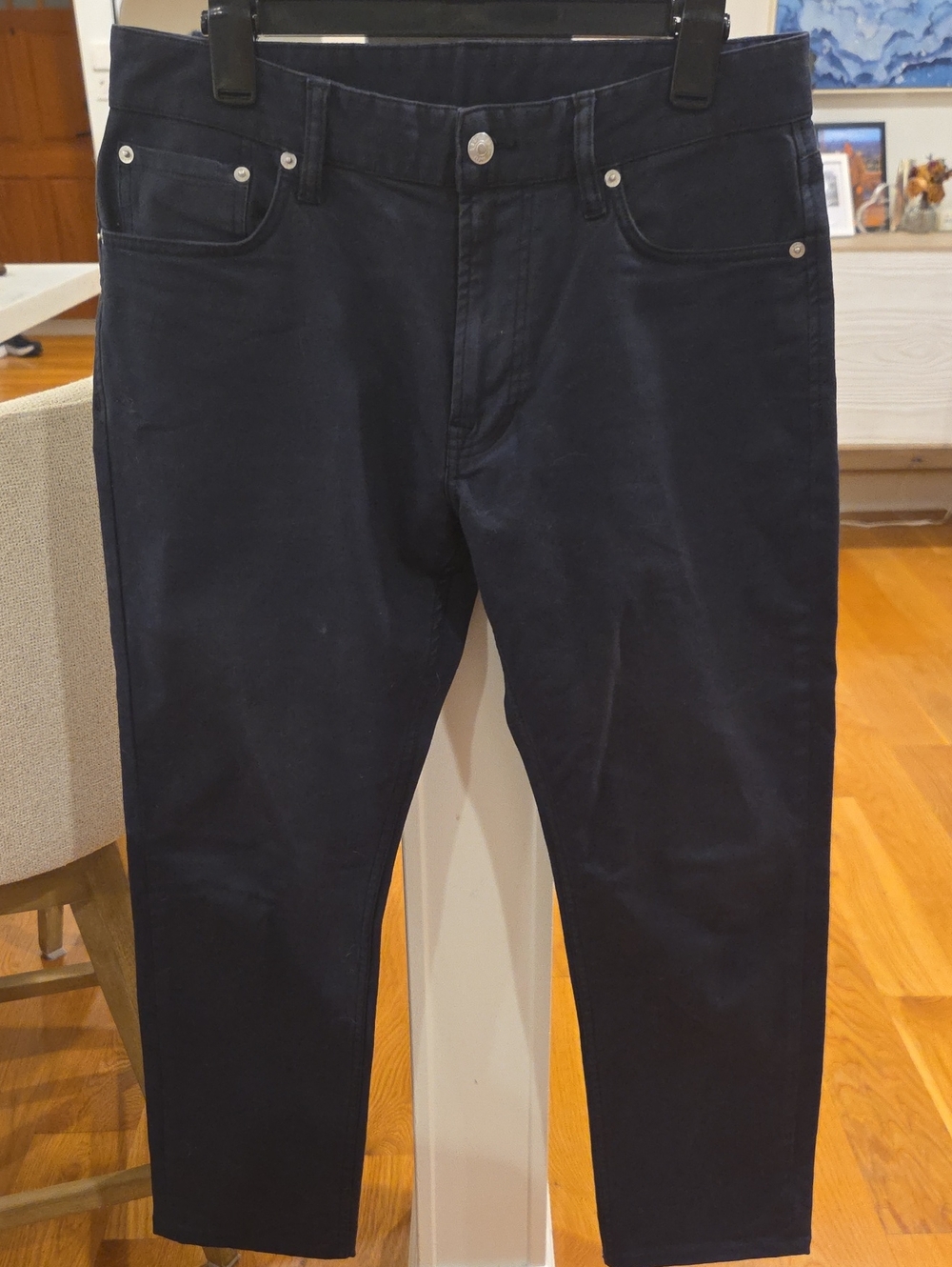 Buck Mason Men's Ford Standard 12 OZ Twill Pants in Dark Navy 32x29